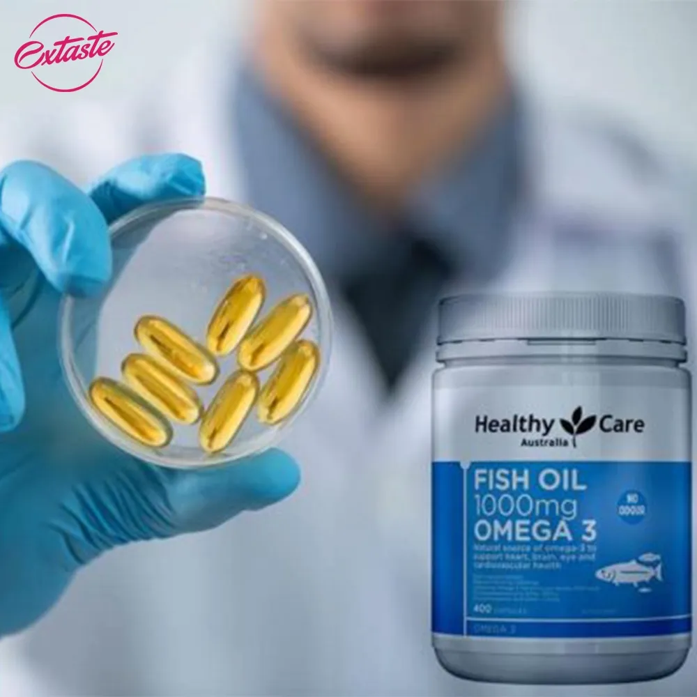 Ảnh Dầu cá tự nhiên Healthy Care Fish Oil 1000mg Omega 3 sáng mắt 400 viên - extaste 4