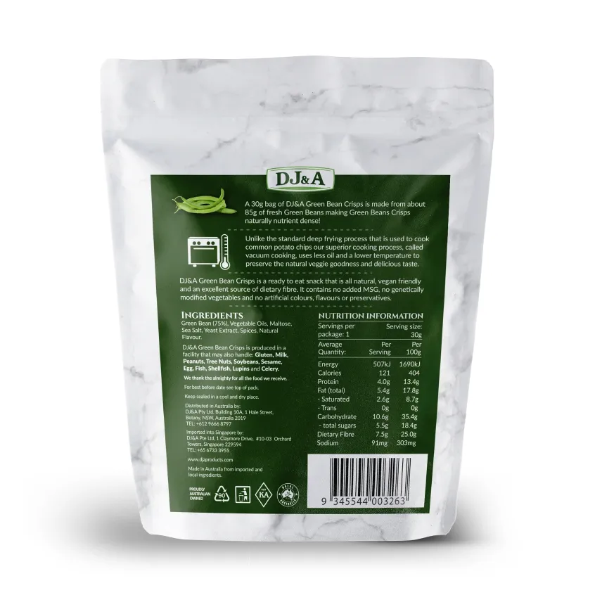 Ảnh Đậu Cove Sấy Giòn Ăn Liền DJ&A 30g Úc - Đồ ăn vặt - Thay kẹo cho trẻ em - Hữu cơ - Tốt cho sức khỏe 3