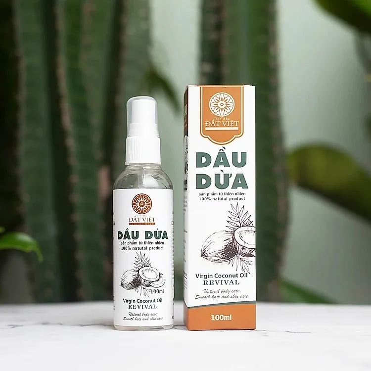 Ảnh Dầu dừa dưỡng tóc ép lạnh Đất Việt dung tích 100ml - Dưỡng tóc, dưỡng mi, an toàn cho bé sơ sinh 4