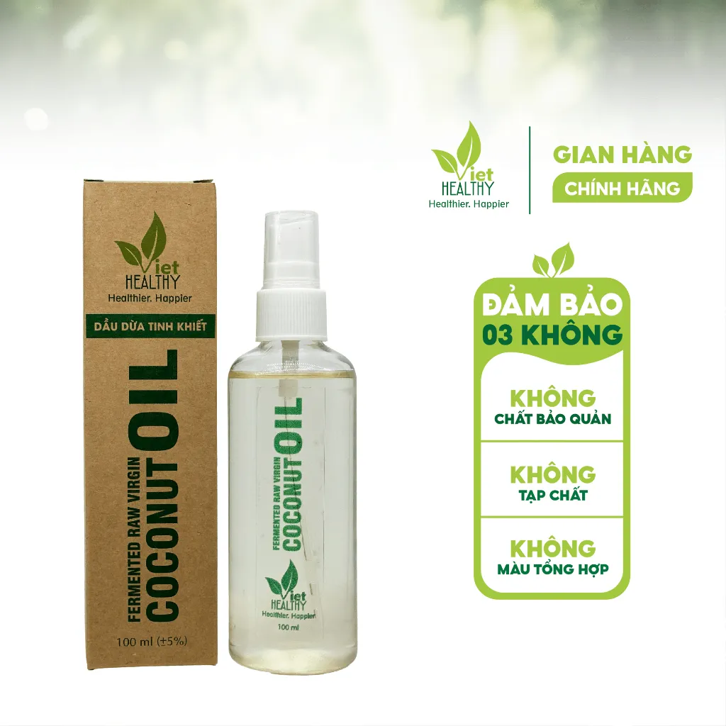 Ảnh Dầu Dừa Lên Men Tách Lạnh Tinh Khiết  VietHealthy 100ml 1