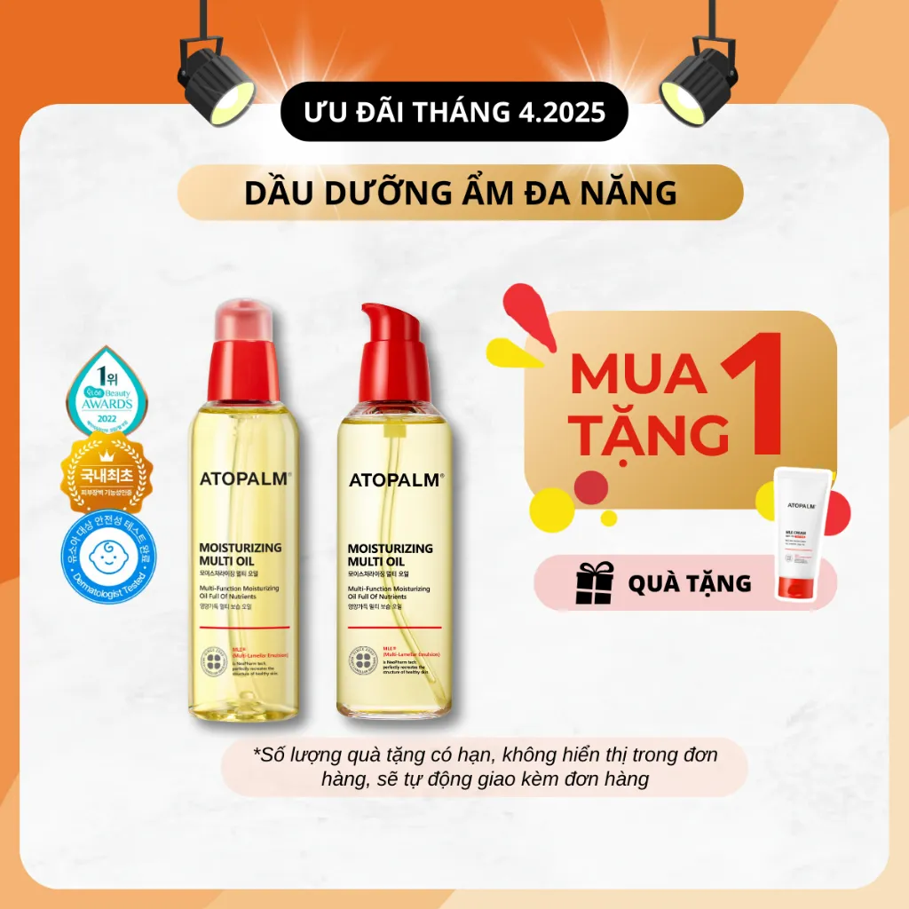 Ảnh Dầu dưỡng ẩm đa chức năng Atopalm 100ML -  ATOPALM MOISTURIZING MULTI OIL 1