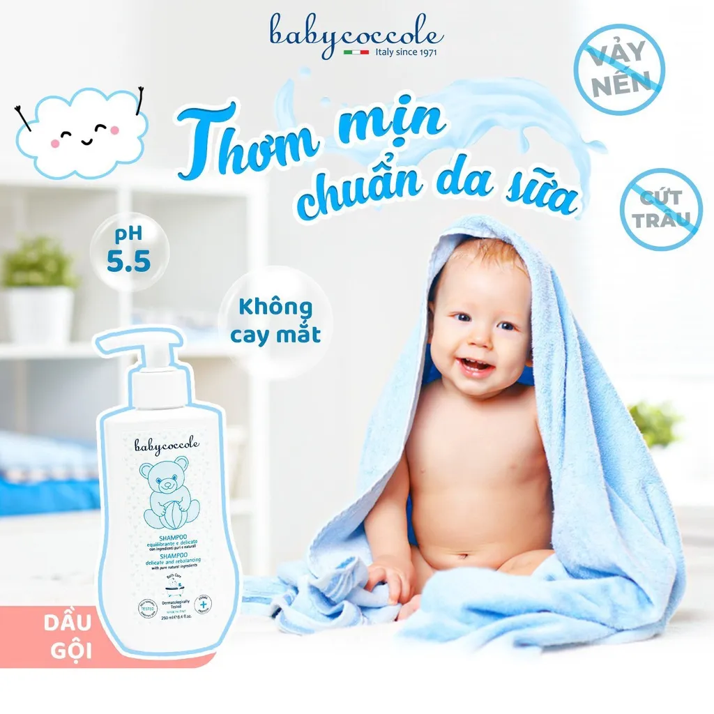 Ảnh Dầu gội cho bé Babycoccole 0M+ an toàn cho trẻ sơ sinh & em bé chiết xuất hoa sen 250ml 1