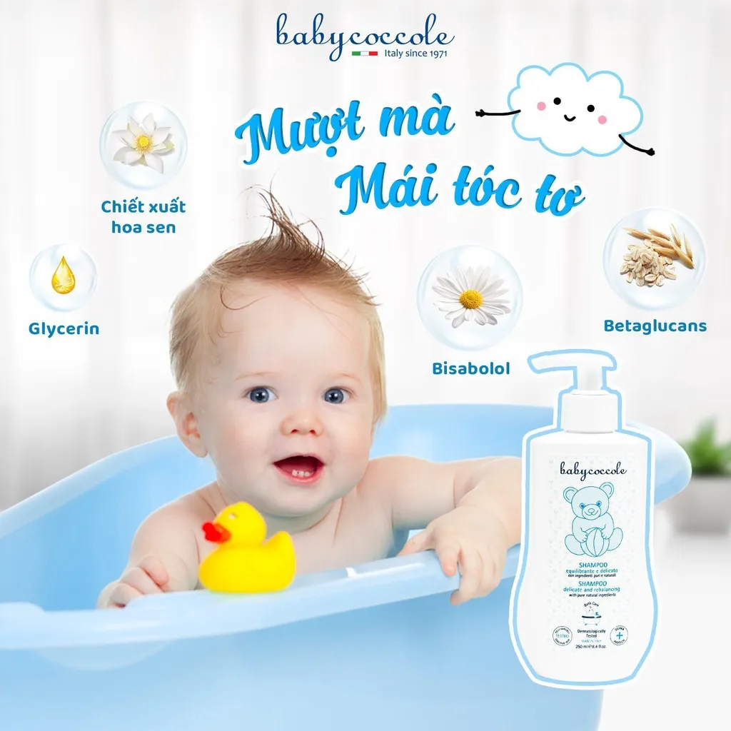 Ảnh Dầu gội cho bé Babycoccole 0M+ an toàn cho trẻ sơ sinh & em bé chiết xuất hoa sen 250ml 2