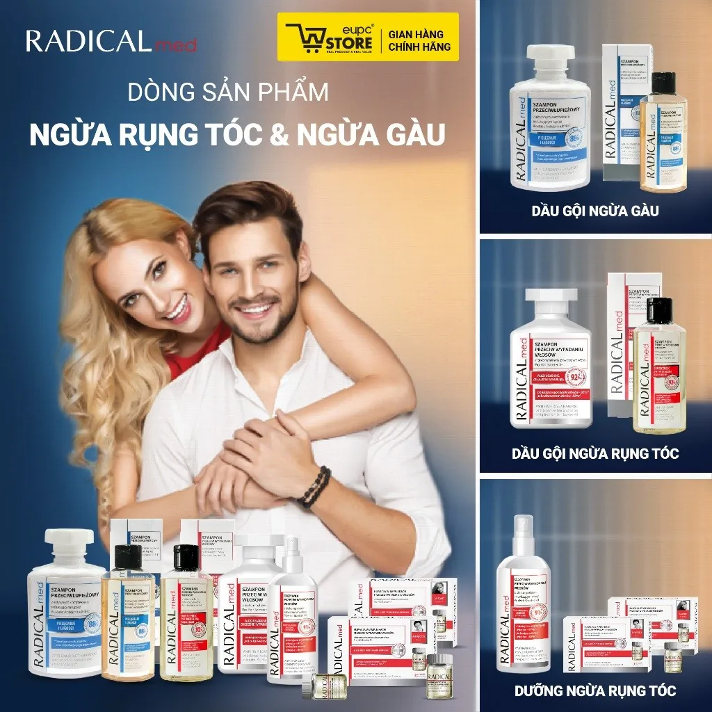 Ảnh Dầu Gội Giúp Giảm Rụng Tóc Radical Med 100ml Dưỡng Ẩm, Chăm Sóc Tóc & Da Đầu, Giúp Tóc Chắc Khỏe EUPC STORE 4