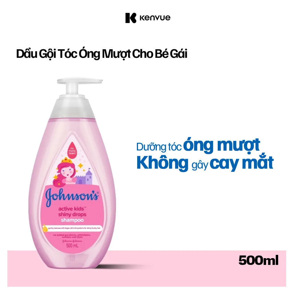 Ảnh Dầu gội óng mượt cho bé Johnson's Active Kids Shiny Drops Shampoo 500ml - Dung tích 500ml - 800ml - 100979999 2