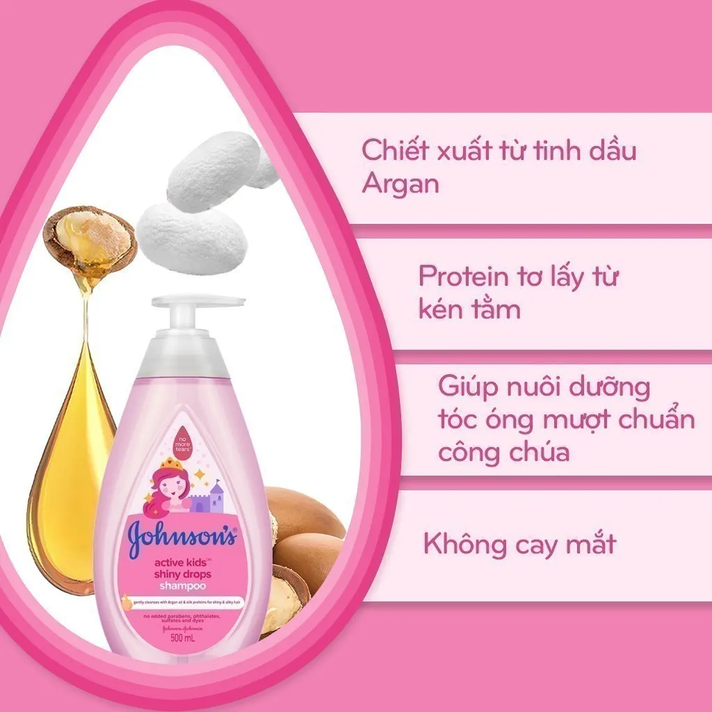 Ảnh Dầu gội óng mượt cho bé Johnson's Active Kids Shiny Drops Shampoo 500ml - Dung tích 500ml - 800ml - 100979999 3
