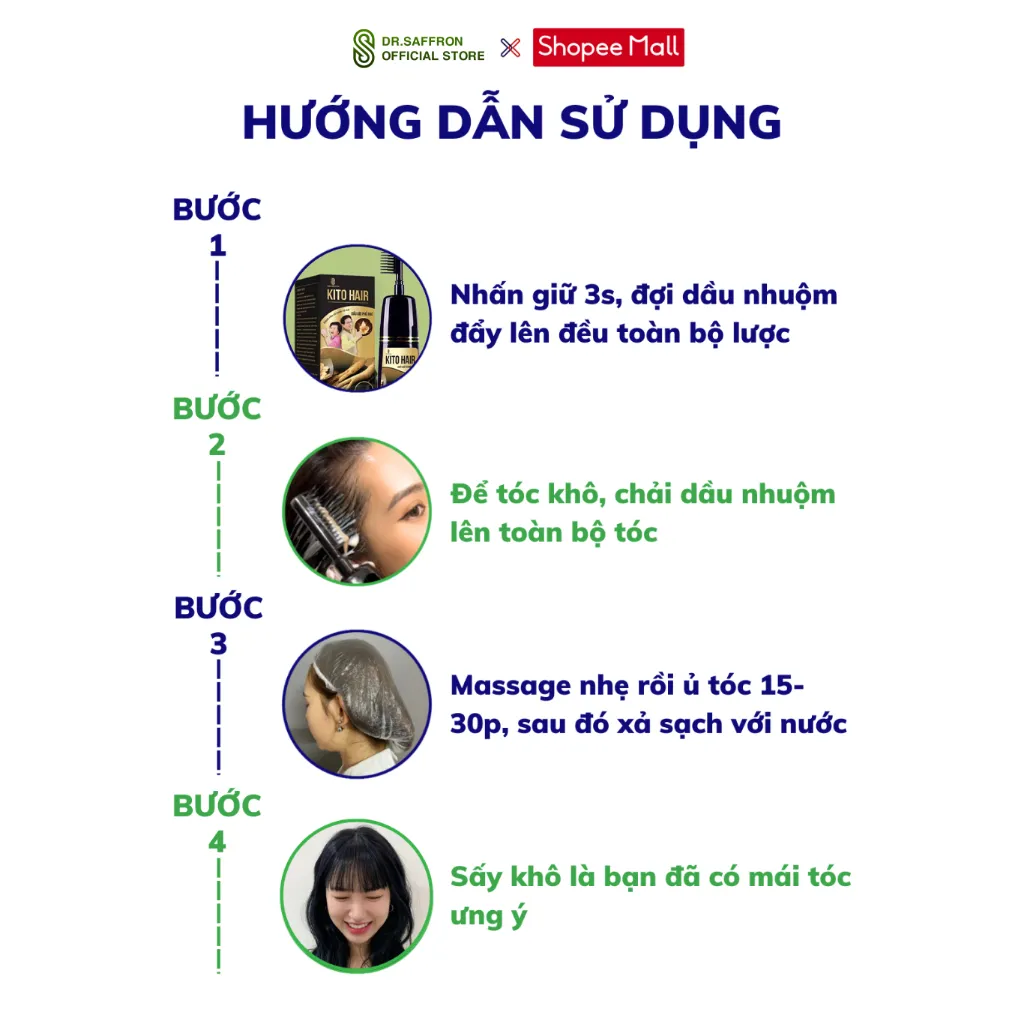 Ảnh Dầu gội phủ bạc Kito Hair thương hiệu Dr.Saffron date t10/2025 3