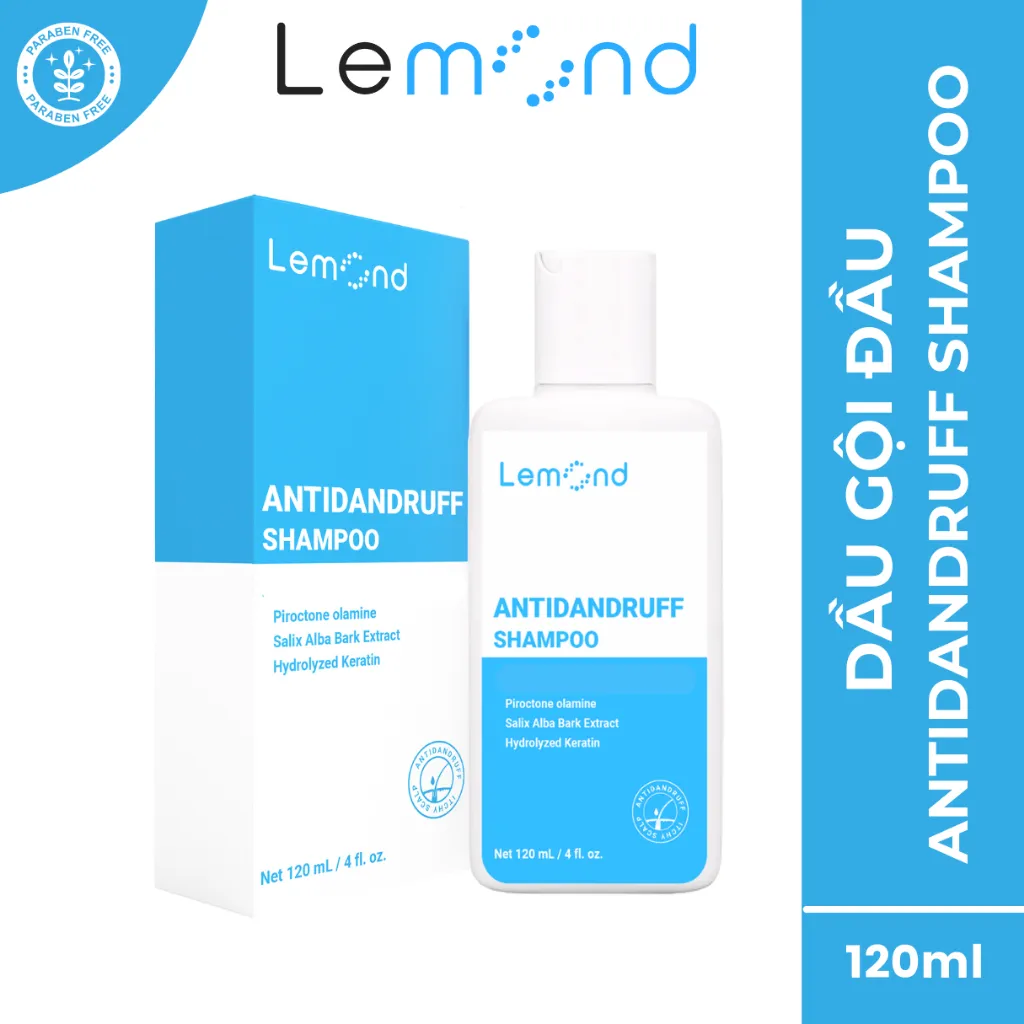 Ảnh Dầu Gội Sạch Gàu LEMOND Làm Sạch Gàu Ngứa, Hỗ Trợ Giảm Nấm Da Đầu Và Dưỡng Tóc chai 120ml 2