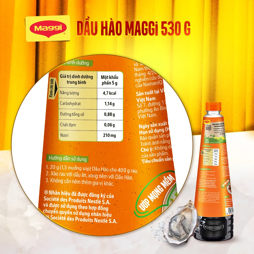 Ảnh Dầu hào Maggi chai 820g 1