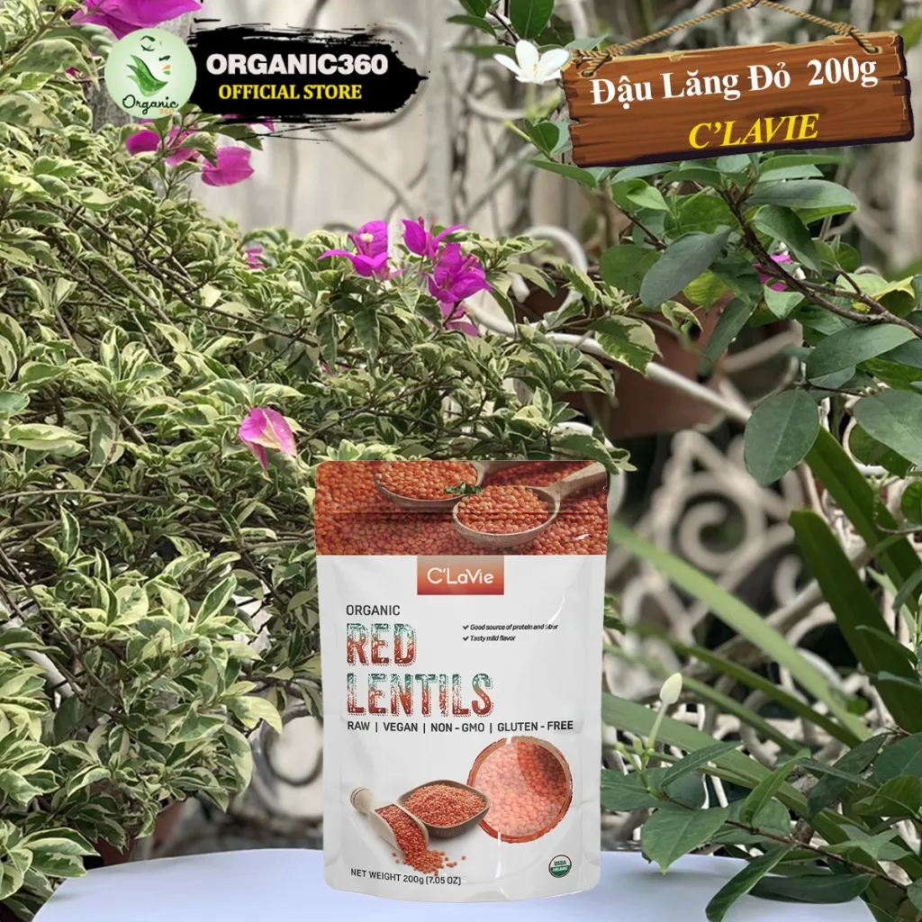 Ảnh Đậu Hạt Hữu Cơ Nấu Cháo Cho Bé Ăn Dặm C'LAVIE 200g Đậu Đỏ, Đậu Xanh, Kiều Mạch, Kê, Lanh, Mè, Quinoa 2