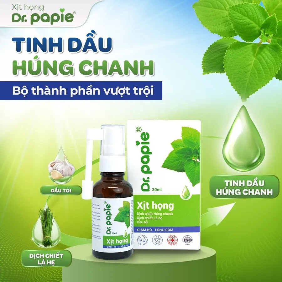 Ảnh Dầu Húng Chanh Dr.Papie Hỗ Trợ Giảm Ho, Tăng Sức Đề Kháng Đường Hô Hấp 30ml 3