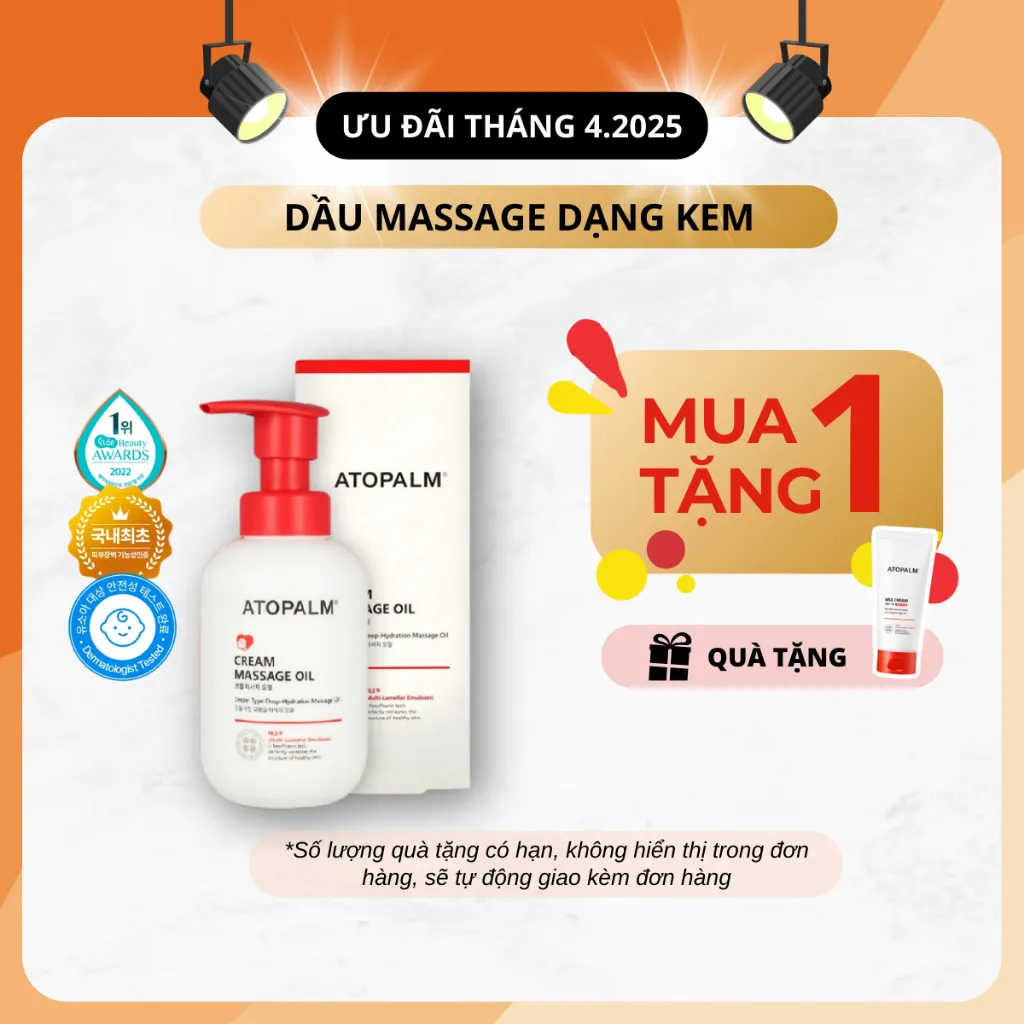 Ảnh Dầu Massage dạng kem Atopalm  200ML - ATOPALM CREAM MASSAGE OIL 1
