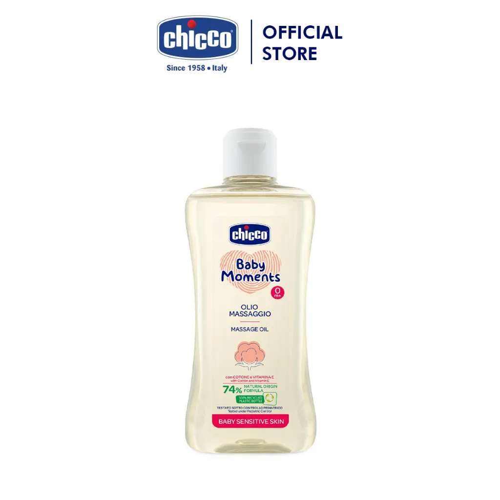 Ảnh Dầu mát-xa chiết xuất Hạt bông Chicco 0M+ 200ml 2