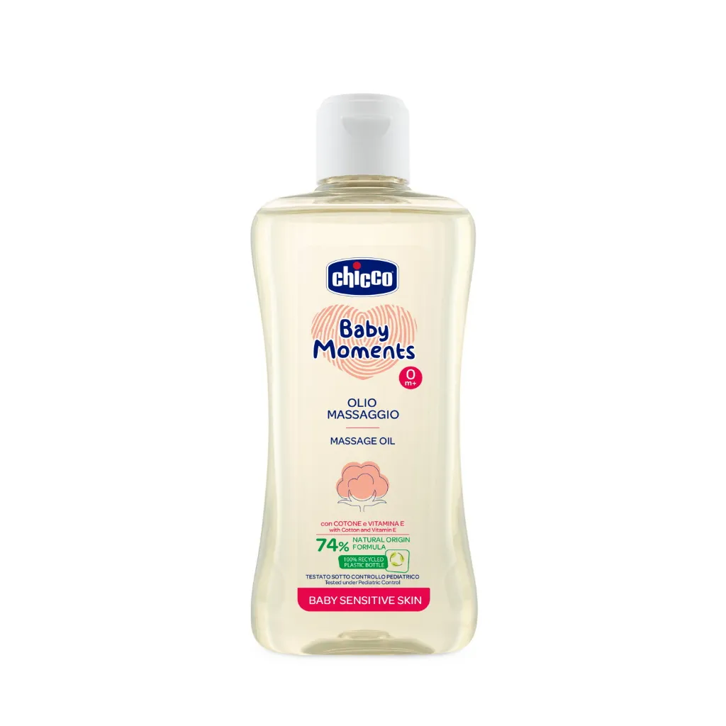 Ảnh Dầu mát-xa chiết xuất Hạt bông Chicco 0M+ 200ml 4