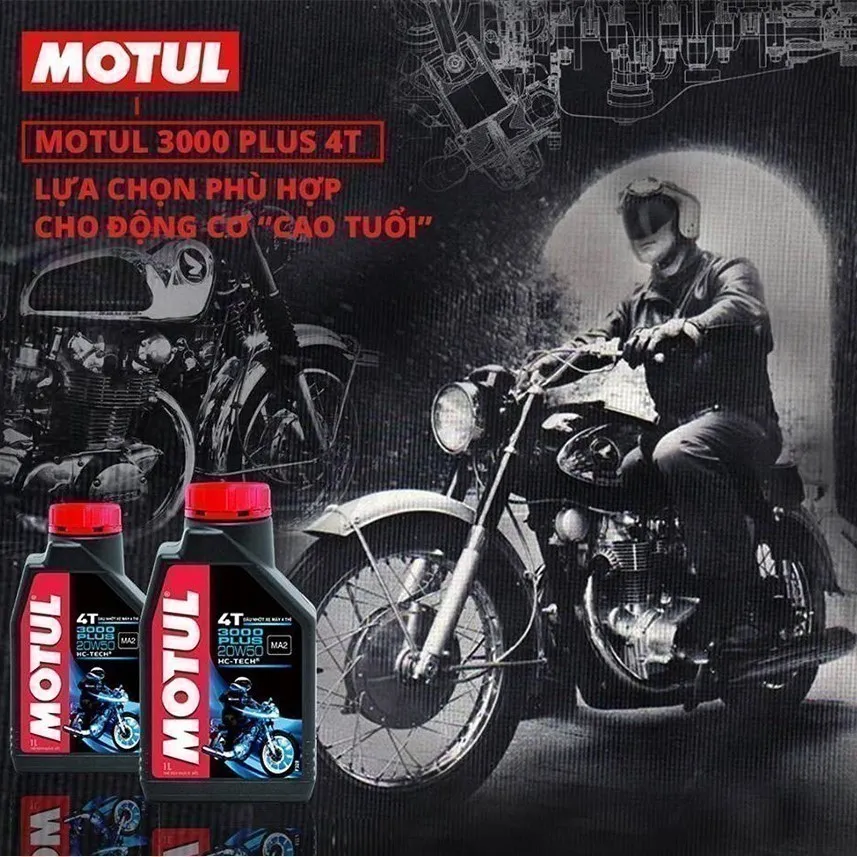 Ảnh Dầu nhớt xe máy MOTUL 3000 PLUS 4T 20W50 1L 2