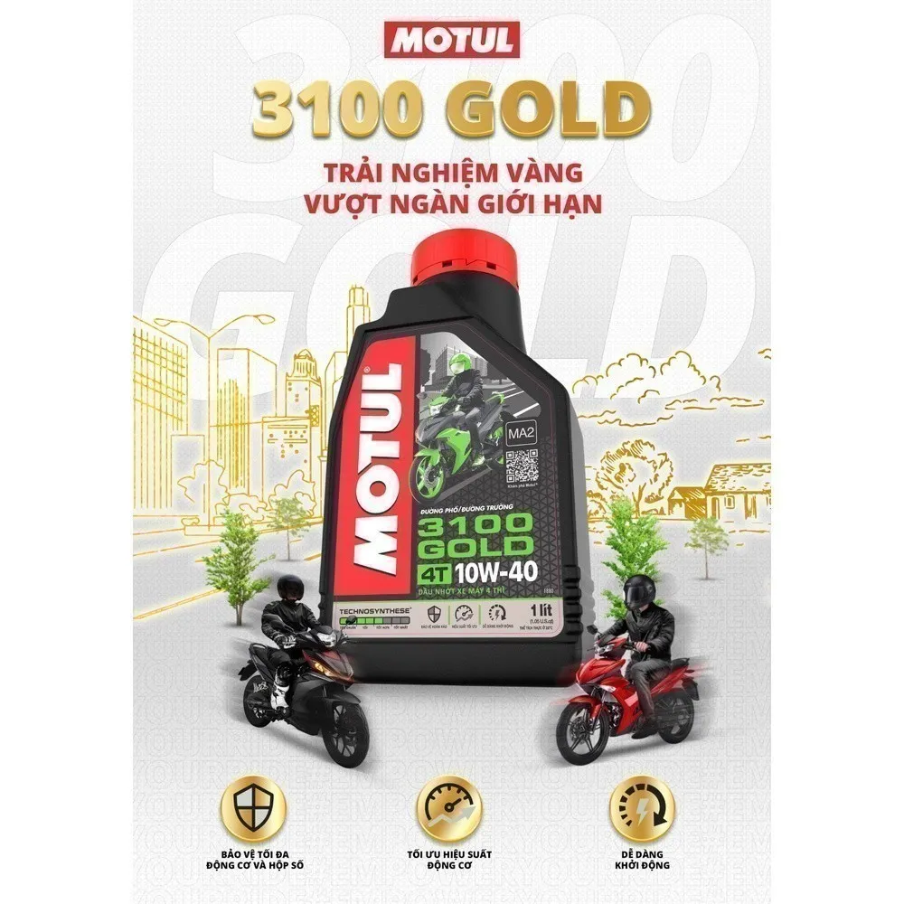 Ảnh Dầu nhớt xe Máy MOTUL 3100 GOLD 4T 10W40 1L 4