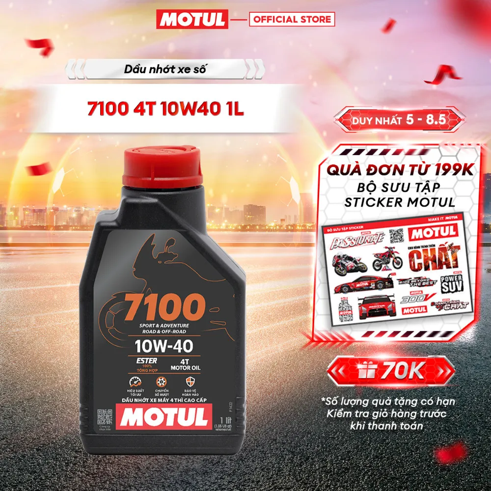 Ảnh Dầu nhớt xe máy MOTUL 7100 4T 10W40 1L 1