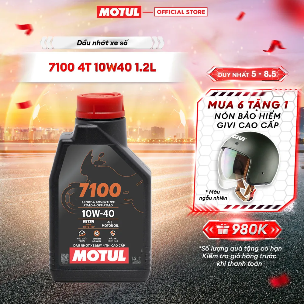 Ảnh Dầu nhớt xe máy MOTUL 7100 4T 10W40 1.2L 1