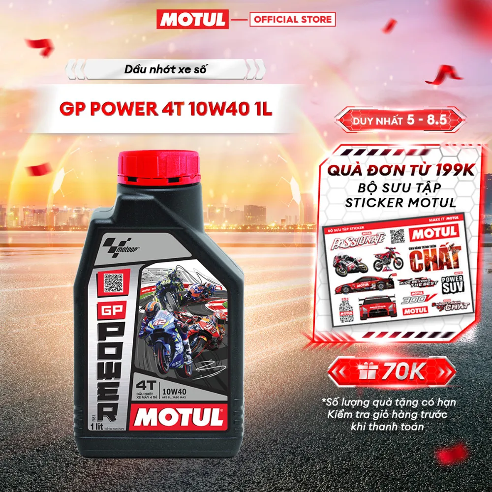 Ảnh Dầu nhớt xe máy MOTUL GP POWER 4T 10W40 1L 1