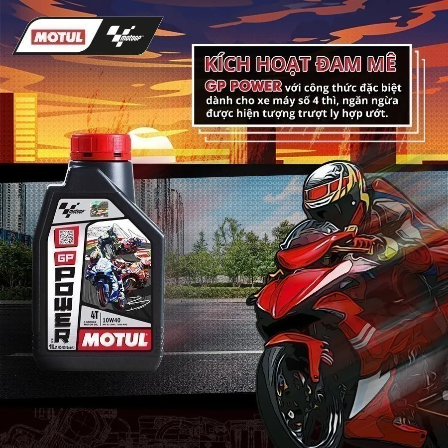 Ảnh Dầu nhớt xe máy MOTUL GP POWER 4T 10W40 1L 3