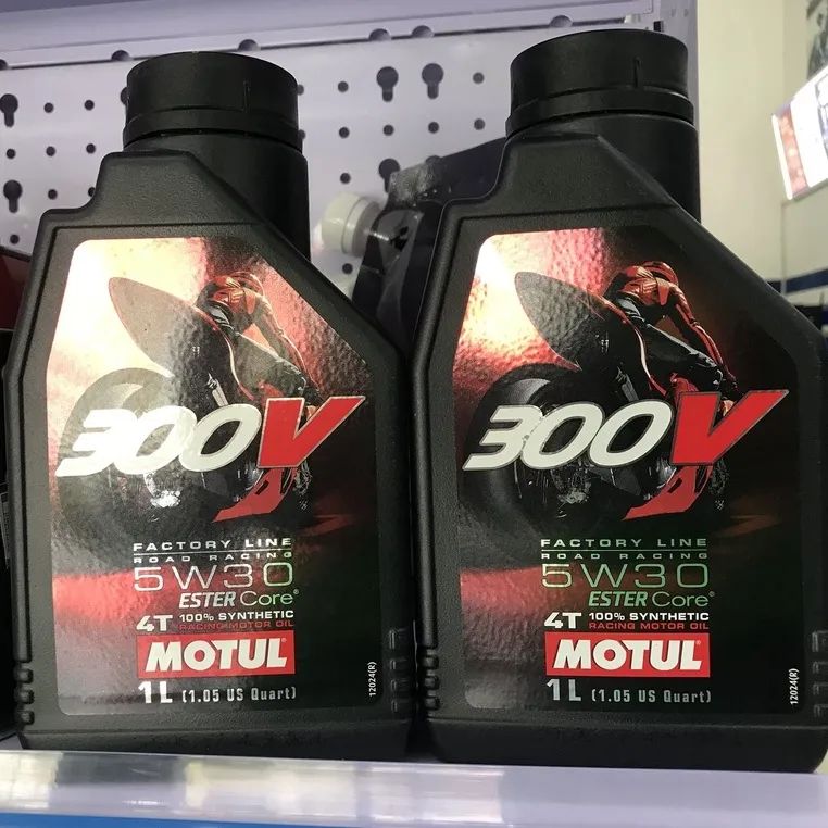 Ảnh Dầu Nhớt Xe Moto Motul 300V 5w30 Tem 1 lớp 1L 2