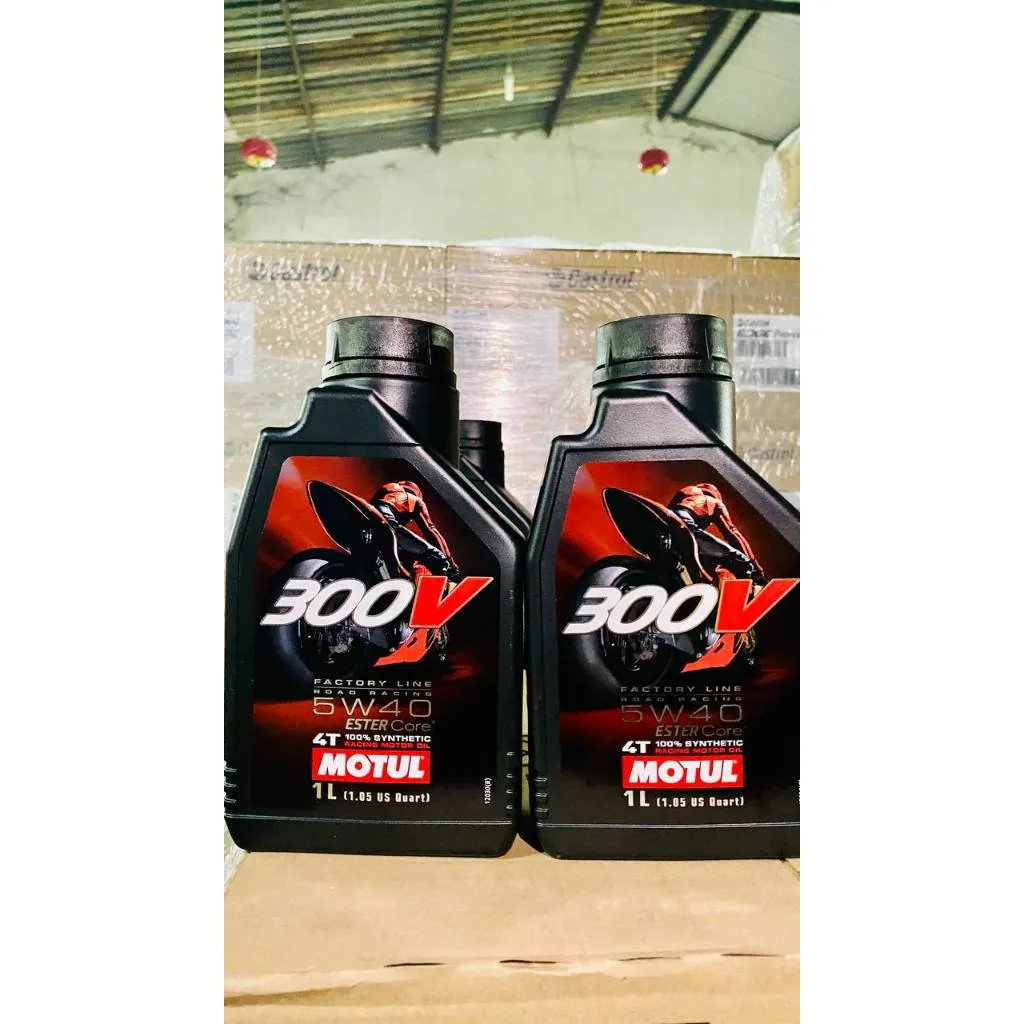 Ảnh Dầu Nhớt Xe Moto Motul 300V 5w40 Tem 1 Lớp 1L 3