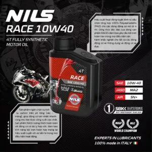 Ảnh Dầu Nhớt Xe Moto Nils Race 10W40 1L 1