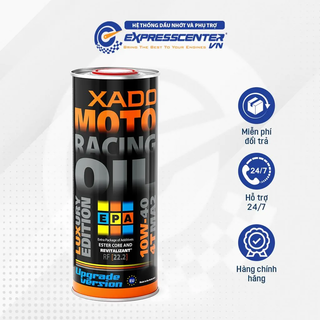 Ảnh Dầu Nhớt Xe Moto Xado Racing 22.2 10w40 1L 1