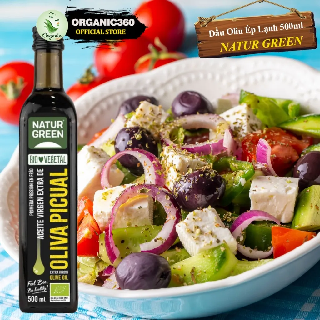 Ảnh Dầu Oliu, Dầu Lanh, Dầu Vừng Mè Nguyên Chất Ép Lạnh Hữu Cơ NATURGREEN Dầu Ăn Dầu Thực Vật Eatclean 2