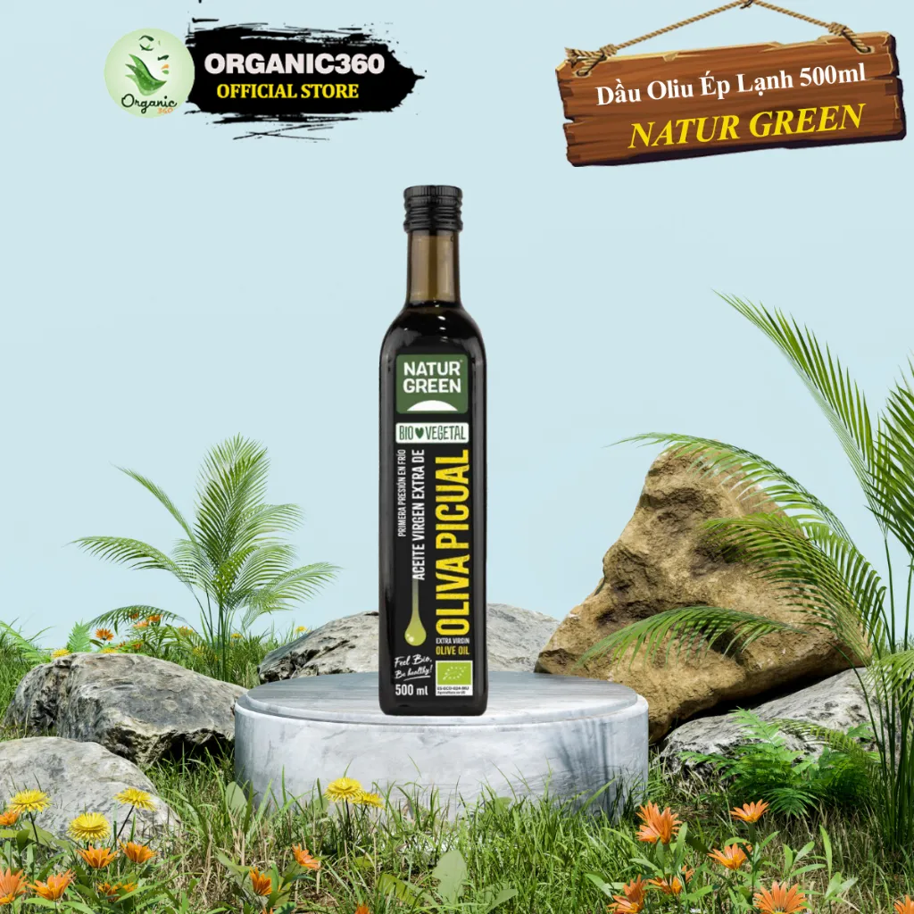 Ảnh Dầu Oliu, Dầu Lanh, Dầu Vừng Mè Nguyên Chất Ép Lạnh Hữu Cơ NATURGREEN Dầu Ăn Dầu Thực Vật Eatclean 3
