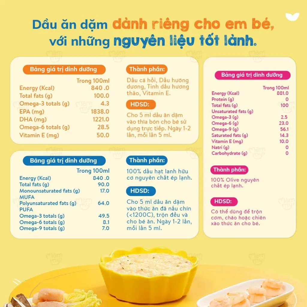 Ảnh Dầu Olive bổ não Mămmy cho trẻ ăn dặm, hữu cơ nguyên chất chai 100ml 2