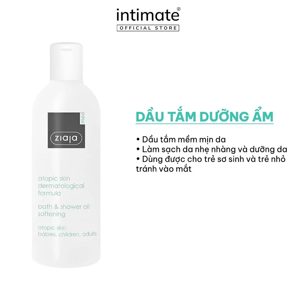 Ảnh Dầu Tắm Dưỡng Ẩm Ziaja Med Atopic Skin Dermatological Formula Giúp Làm Sạch Và Mềm Mịn Da 270ml 2