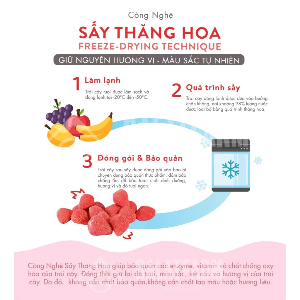 Ảnh Dâu Tây Sấy Giòn - Hộp 100g 3
