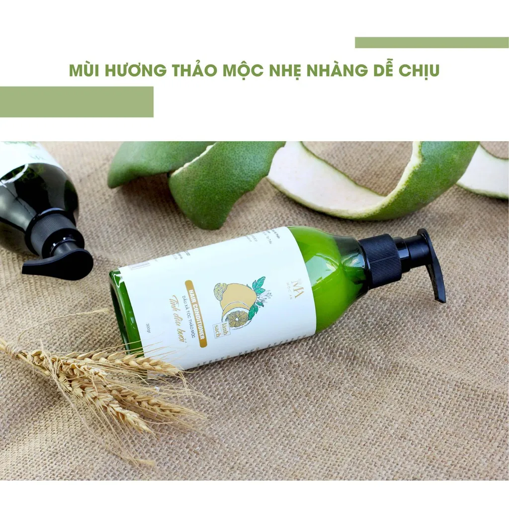 Ảnh Dầu Xả Thảo Mộc Mộc An Chiết Xuất Từ Tinh Dầu Vỏ Bưởi Giảm Gãy Rụng Và Phục Hồi Tóc Hiệu Quả 300g 4