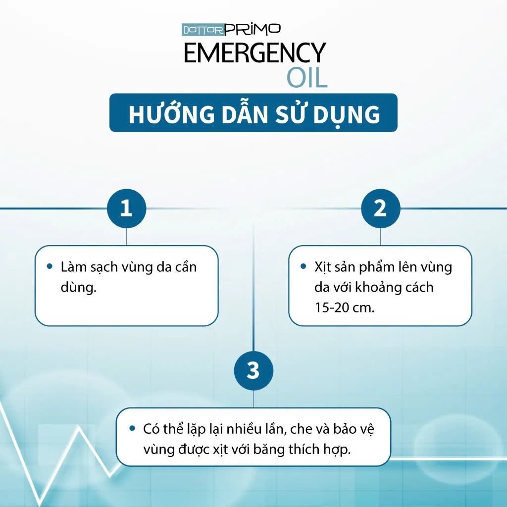Ảnh Dầu Xịt Vết Thương DottorPrimo Emergency Oil 30ml - Dùng Cho Vết Thương Hở, Mẩn Đỏ, Côn Trùng Cắn 1