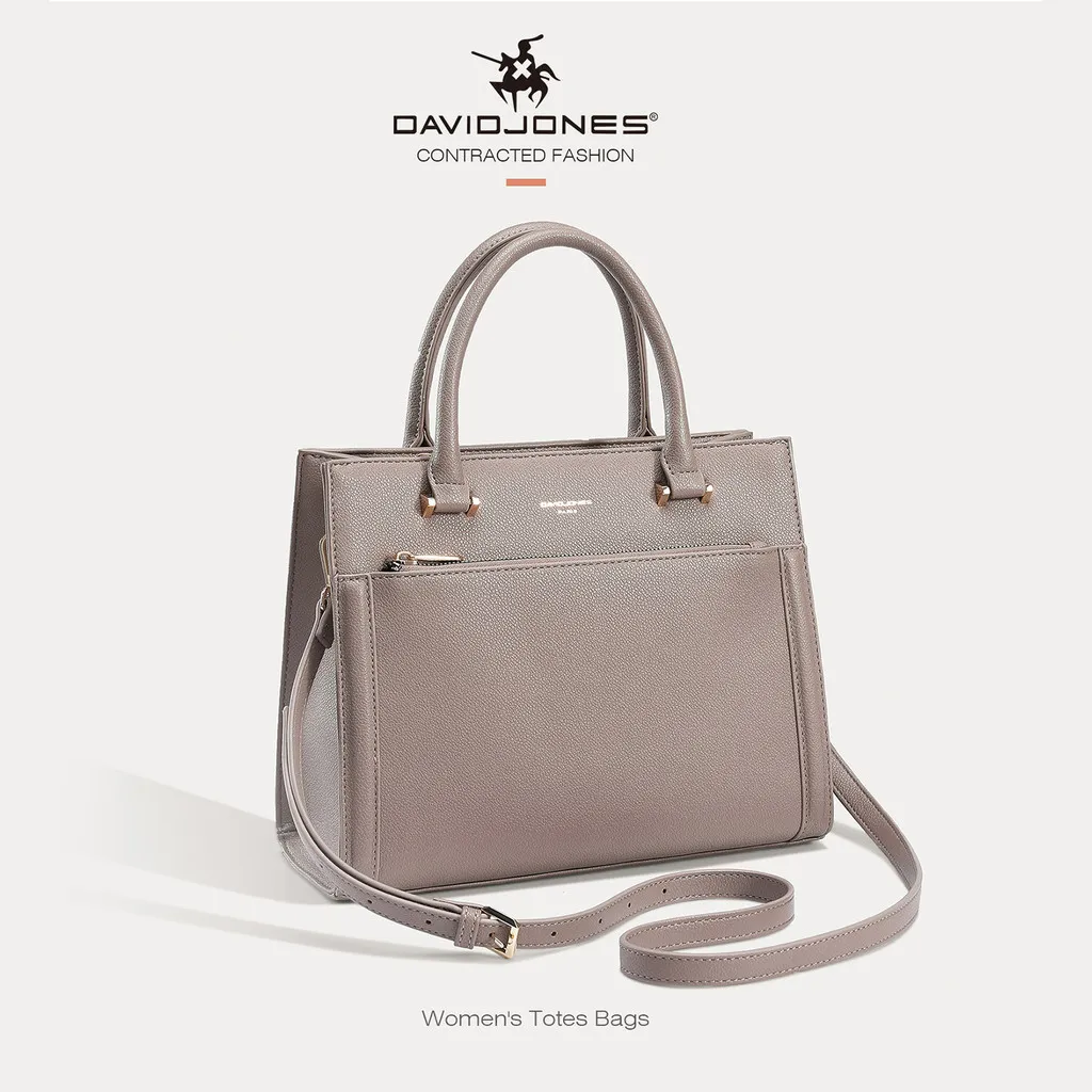 Ảnh David Jones Paris 2024 Xuân Hè Bộ Sưu Tập Mới Thiết Kế Nữ Totes Top-Handle Túi Da pu Nữ Mềm Mại Và Mỏng Túi 2
