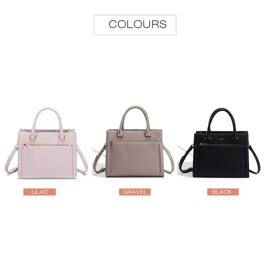Ảnh David Jones Paris 2024 Xuân Hè Bộ Sưu Tập Mới Thiết Kế Nữ Totes Top-Handle Túi Da pu Nữ Mềm Mại Và Mỏng Túi 3