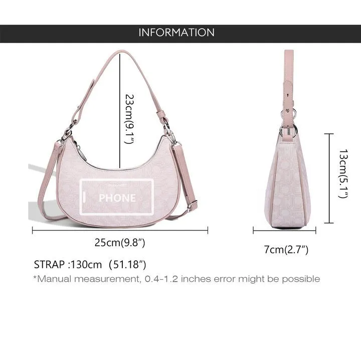 Ảnh David Jones Paris Nữ Kích Thước Nhỏ Cứng Hobo Túi Đeo Ngang Túi Đeo Vai pu Da Nữ Mềm Mại Và Mỏng Túi 3