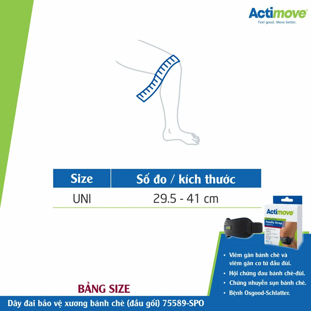 Ảnh Dây đai bảo vệ xương bánh chè (đầu gối) 75589-SPO Actimove® Patella Strap 4