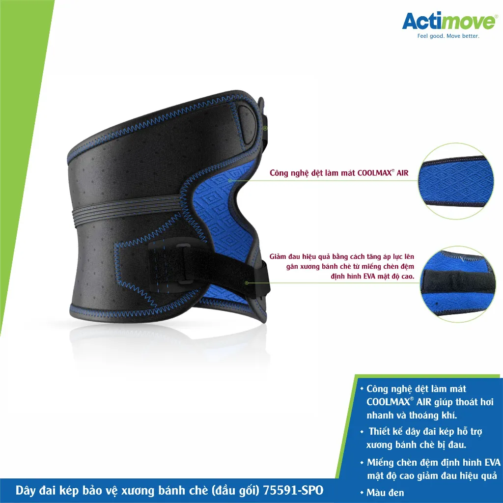 Ảnh Dây đai kép bảo vệ xương bánh chè (đầu gối) 75591-SPO Actimove Dual Knee Strap 3
