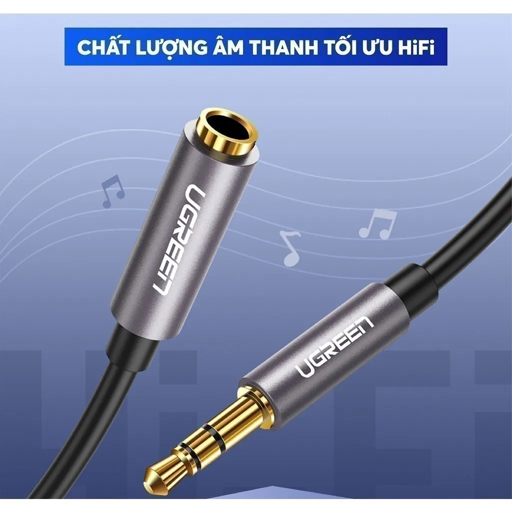 Ảnh Dây AV nối dài 3.5mm UGREEN AV118 |  Đầu mạ vàng | Vỏ cáp làm từ nhựa TPE cao cấp  | Bảo hành 18 tháng 1 đổi 1 | 10592 2