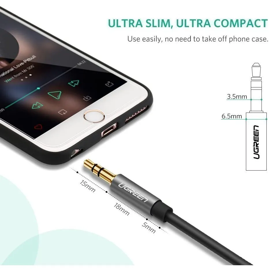 Ảnh Dây AV nối dài 3.5mm UGREEN AV118 |  Đầu mạ vàng hỗ trợ mic  | Vỏ cáp làm từ nhựa TPE | Bảo hành 18 tháng 1 đổi 1 10592 1