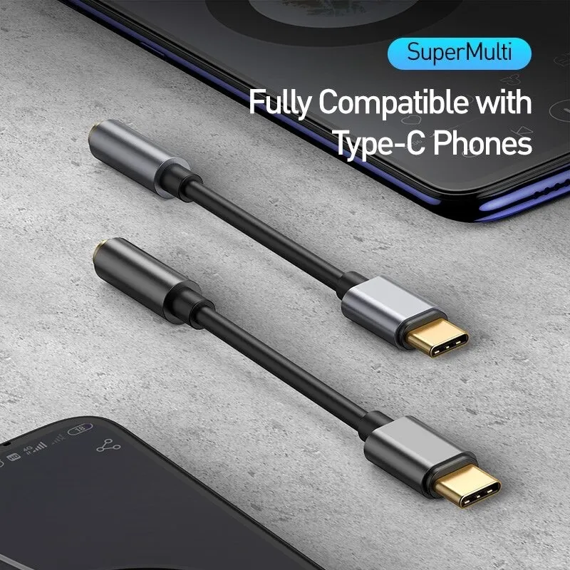 Ảnh Dây cáp chuyển đổi tai nghe đầu cắm âm thanh 3.5mm sang Type-C Gutek 3