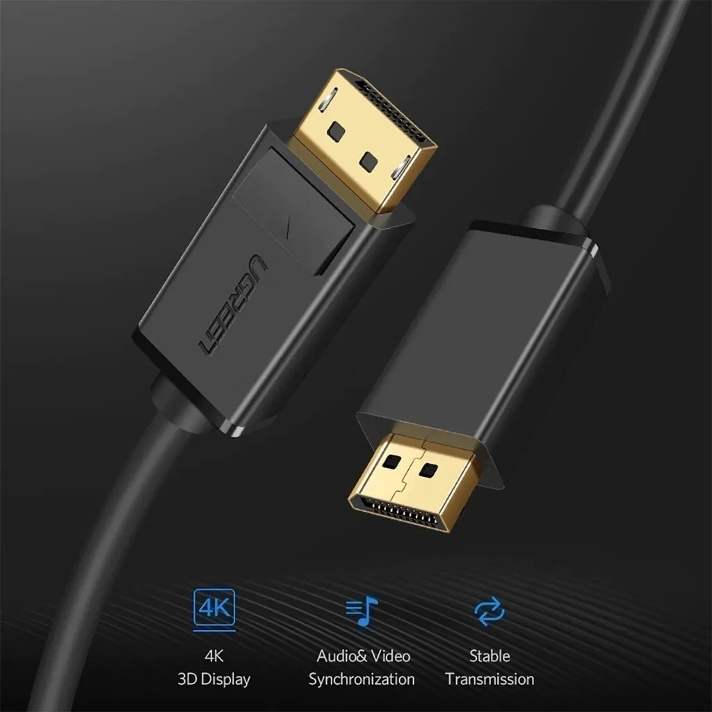 Ảnh Dây cáp DisplayPort 2 đầu đực tốc độ 21.6Gbps UGREEN DP102 - Hàng phân phối chính hãng - Bảo hành 18 tháng 2