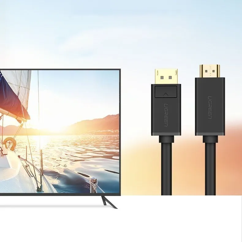 Ảnh Dây cáp DisplayPort sang HDMI UGREEN DP101 | Hỗ trợ phân giải 1920x1200 | Hình ảnh và âm thanh sắc nét |  Bảo hành 18 th 4
