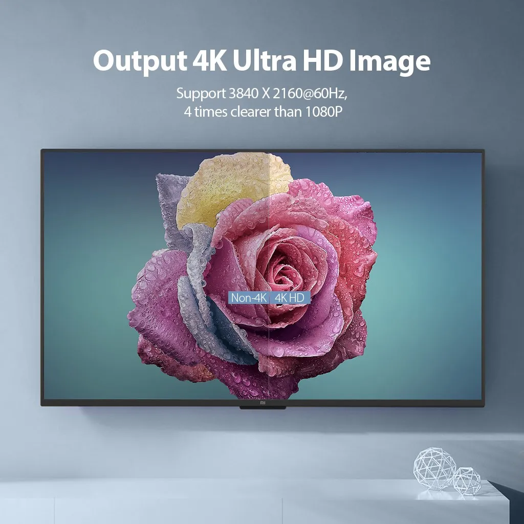 Ảnh Dây cáp HDMI 2.0 Vention siêu mỏng 4K 60Hz 3D đầu mạ vàng cho TV/ máy chiếu/ PS4 2