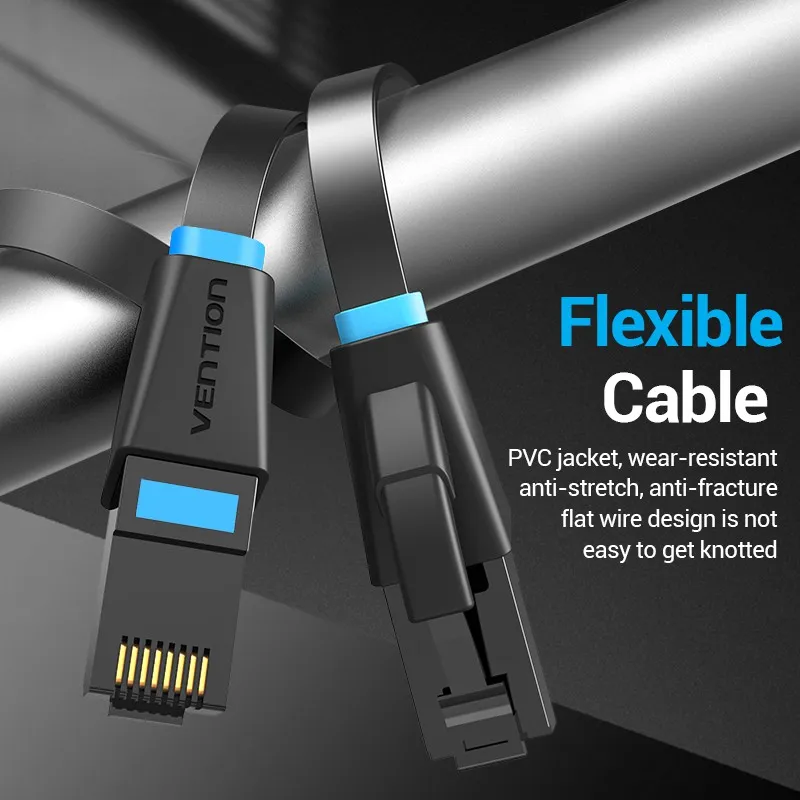 Ảnh Dây Cáp Mạng Vention Cat6 1000Mbps Tốc Độ Cao Gigabit Lan Cat 6 Dành Cho Laptop PS 4 RJ45 2