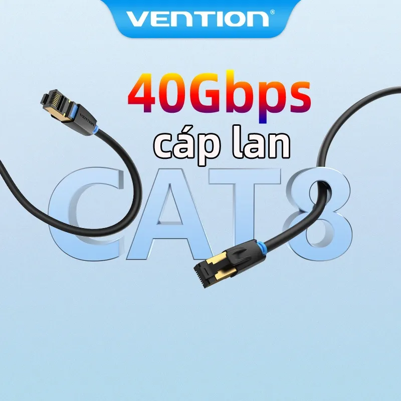 Ảnh Dây cáp mạng Vention CAT8 40Gpbs ethernet Cáp Mạng 2000Mhz RJ45 SFTP tốc độ cao chuyên nghiệp Dây cáp 1