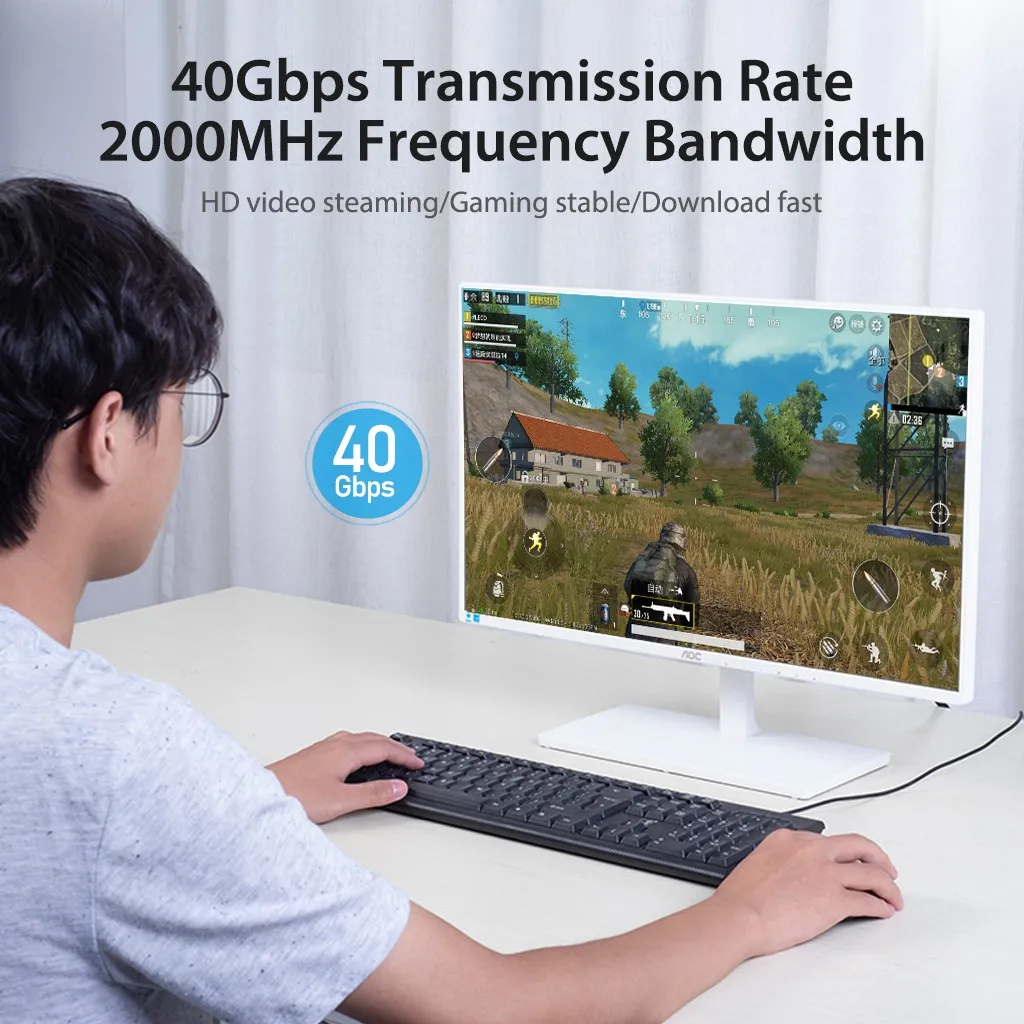 Ảnh Dây cáp mạng Vention CAT8 40Gpbs ethernet Cáp Mạng 2000Mhz RJ45 SFTP tốc độ cao chuyên nghiệp Dây cáp 3