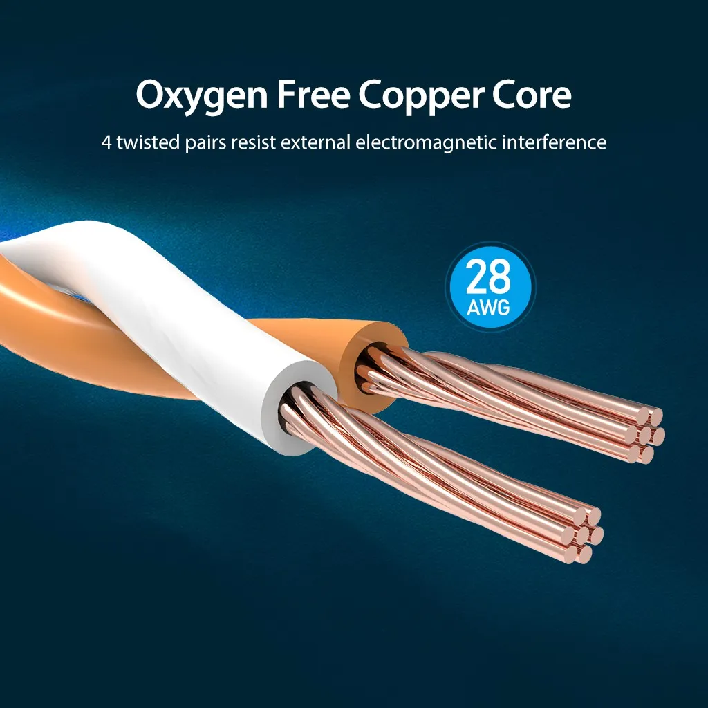 Ảnh Dây cáp mạng Vention CAT8 40Gpbs ethernet Cáp Mạng 2000Mhz RJ45 SFTP tốc độ cao chuyên nghiệp Dây cáp 4